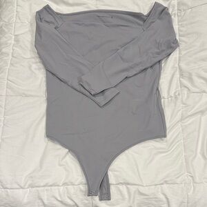 ONLY WORN ONCE Abercrombie & Fitch Slate Long Sleeve Bodysuit